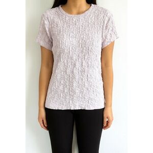 Old Navy Lavender Lace Texture Tall Tee Shirt Womens Short Sleeve Top